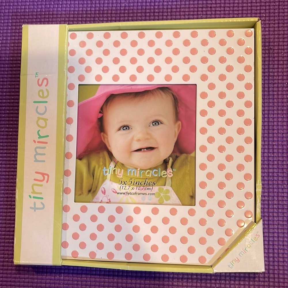 Picture frame.  Holds 5 x 5 photo. Brand new.